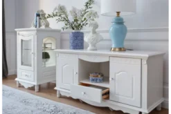 Arrediorg Mobile Porta TV legno bianco stile provenzale Princess 862