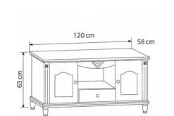 Arrediorg Mobile Porta TV legno bianco stile provenzale Princess 862