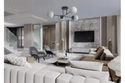 Arrediorg Plafoniera a sfera nera da soffitto FINO W4