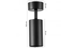 Arrediorg PLAFONIERA MODERNA NERA NEO W1