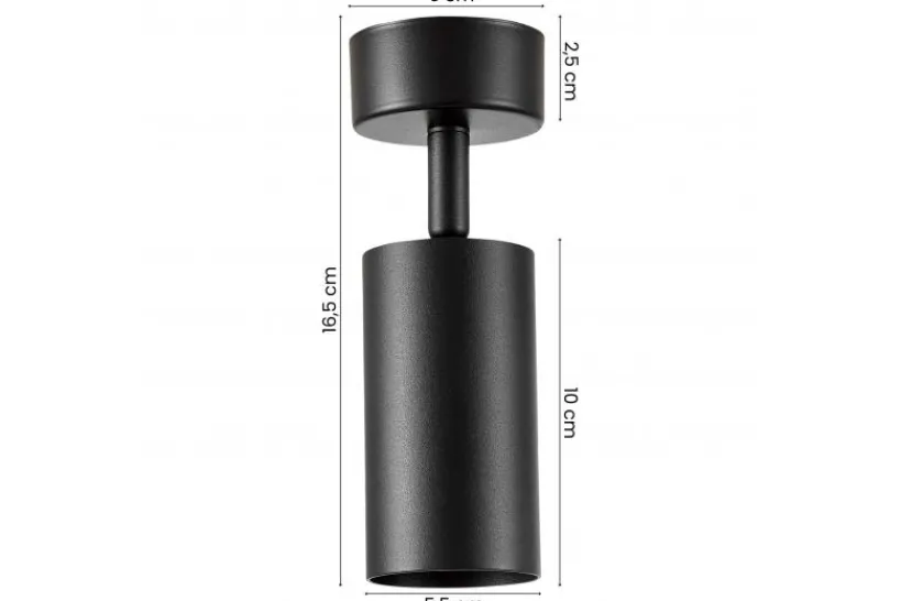Arrediorg PLAFONIERA MODERNA NERA NEO W1
