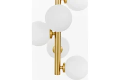 Arrediorg Plafoniera moderna ottone con 7 sfere in vetro PETRICA W7
