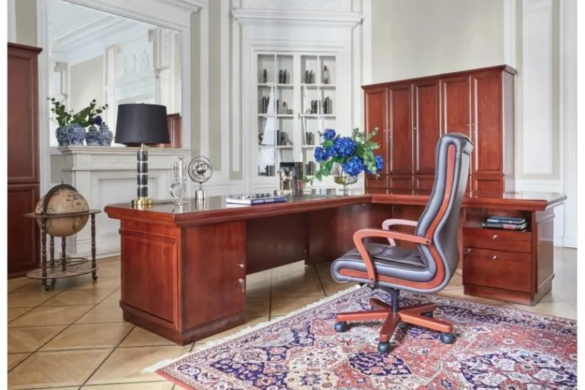 Arrediorg Poltrona per scrivania in pelle Ambassador