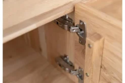 Arrediorg Porta TV con ripiano legno massello di naturale LED integrato