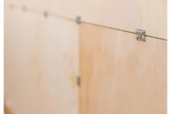 Arrediorg Porta TV con ripiano legno massello di naturale LED integrato