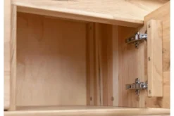 Arrediorg Porta TV con ripiano legno massello di naturale LED integrato