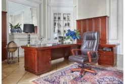 Arrediorg Scrivania angolare classica 280 cm PRESTIGE B810