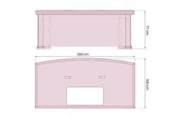 Arrediorg Scrivania classica ufficio direzionale PRESTIGE B610 2 Metri