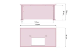 Arrediorg Scrivania direzionale in stile classico per ufficio PRESTIGE B620 1,7 Metri