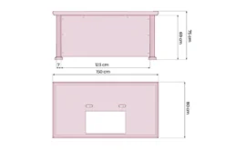 Arrediorg Scrivania in stile classico per ufficio PRESTIGE B620 1,5 Metri
