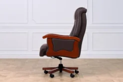 Arrediorg Sedia con rotelle per ufficio in pelle Prestige