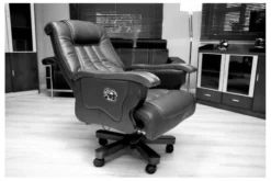 Arrediorg Sedia con rotelle per ufficio in pelle Prestige