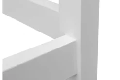 Arrediorg Sedia da tavolo stecche verticali faggio massello bianco e rovere shabby chic