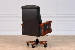 Arrediorg Sedia direzionale ufficio pelle nera Prestige