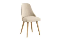 Arrediorg Sedia imbottita beige gambe faggio BRESSO