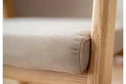 Arrediorg Sedia poltroncina rovere massello e velluto FORIO