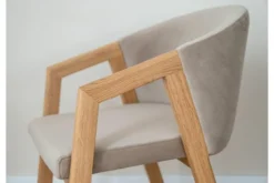 Arrediorg Sedia poltroncina rovere massello e velluto FORIO