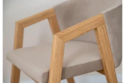 Arrediorg Sedia poltroncina rovere massello e velluto FORIO