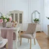 Arrediorg Sedia rosa imbottita provenzale gambe faggio PRINCESS 83
