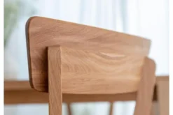 Arrediorg Sedia massello con imbottitura in tessuto beige LEON