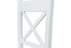 Arrediorg Sedia shabby chic faggio massello bianco seduta color rovere