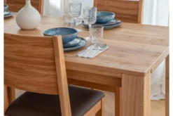 Arrediorg Set Tavolo massello 100x200 + 8 sedie sedile imbottito marrone