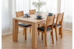 Arrediorg Set tavolo 90x180 SIENA in + 6 sedie in LEON