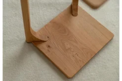Arrediorg Tavolino moderno struttura a C rovere massello naturale