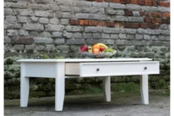 Arrediorg Tavolino rettangolare shabby chic pino massello