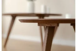 Arrediorg Tavolino rotondo rovere massello 70 cm ORBETELLO