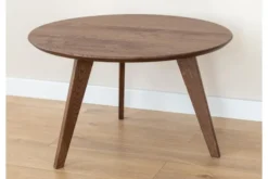 Arrediorg Tavolino rotondo rovere massello 70 cm ORBETELLO