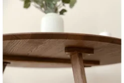 Arrediorg Tavolino rotondo rovere massello 90 cm ORBETELLO