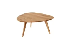 Arrediorg Tavolino massello moderno ovale 67x68 cm Orbetello