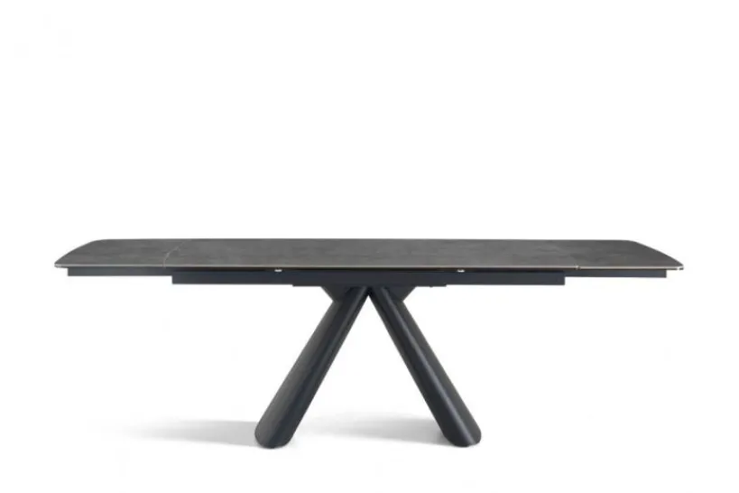 Arrediorg Tavolo allungabile 10 posti 160/240 cm effetto marmo grigio OBSIDIAN