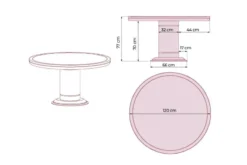 Arrediorg Tavolo classico rotondo da riunione 120 cm PRESTIGE G620