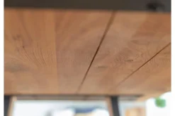 Arrediorg Tavolo legno massello scortecciato gambe nere in metallo 90x180 GAVARDO