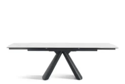 Arrediorg Tavolo moderno allungabile 160/240 cm stile marmo bianco OBSIDIAN