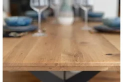 Arrediorg Tavolo ovale in massello e metallo 180x90 SISTINA
