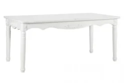 Arrediorg Tavolo provenzale allungabile in legno bianco Princess 828