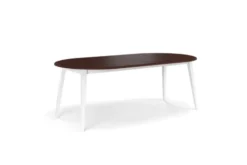 Arrediorg Tavolo rotondo allungabile pino massello bianco noce 110-210 cm