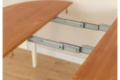 Arrediorg Tavolo rotondo allungabile pino massello bianco rovere 8/10 posti