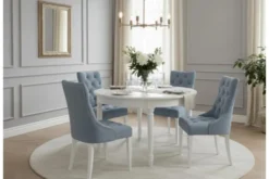 Arrediorg Tavolo rotondo bianco stile provenzale Princess 832