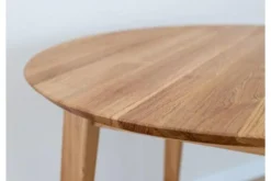 Arrediorg Tavolo rotondo in legno di massello naturale 90 cm ORBETELLO