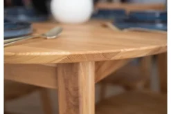 Arrediorg Tavolo rotondo in massello da pranzo allungabile da 90 cm a 140 cm Orbetello