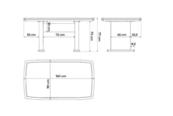 Arrediorg Tavolo sala riunione classico per ufficio PRESTIGE S610 1,6 Metri