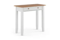 Arrediorg Toletta da trucco shabby chic pino massello bicolore bianco rovere