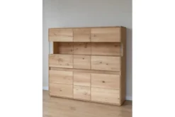 Arrediorg Vetrina 3 ante in legno naturale massello moderna