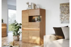 Arrediorg Vetrina bassa 2 ante design moderno in massello grezzo