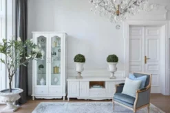 Arrediorg Vetrina bianca 2 ante stile provenzale Princess 861