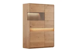 Arrediorg Vetrina moderna 2 ante apertura sinistra in legno massello oliato